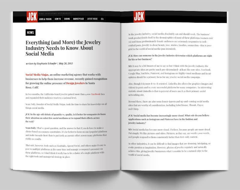 JCK Magazine, Social Media Ninjas