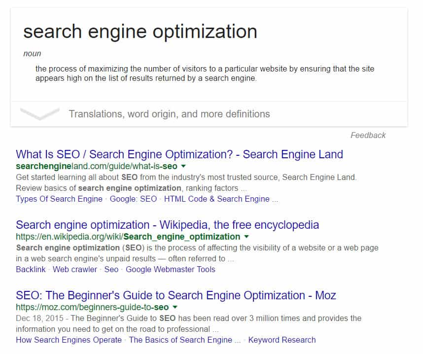 search engine optimization for local businesses